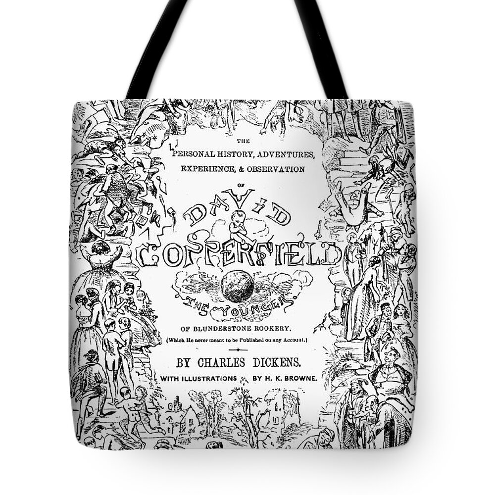 1850 Tote Bag featuring the drawing Dickens - David Copperfield by H K Browne
