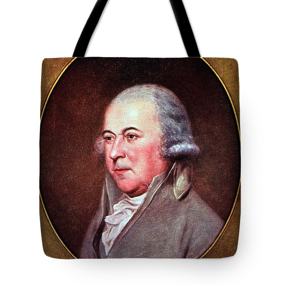 History Tote Bag featuring the photograph John Adams, 2nd American President #11 by Photo Researchers