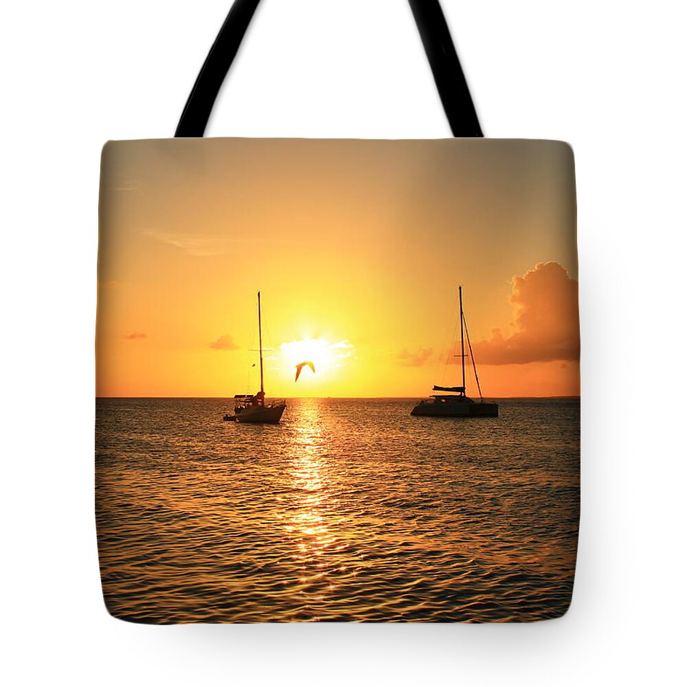 Sunset Tote Bag featuring the photograph Sunset #16 by Catie Canetti