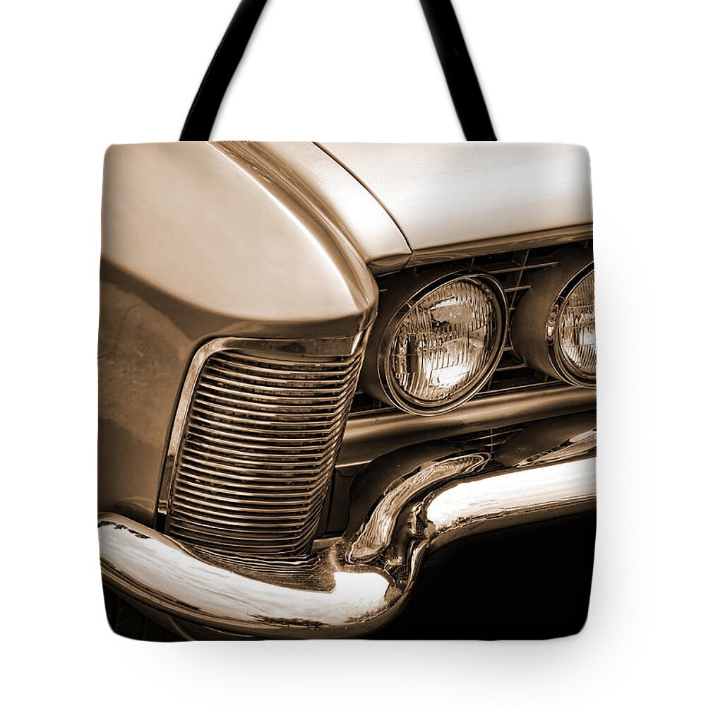 1963 Tote Bag featuring the photograph 1963 Buick Riviera Sepia by Gordon Dean II