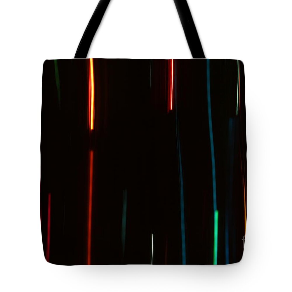 Abstract Tote Bag featuring the photograph Abstract Motion Lights #2 by Henrik Lehnerer