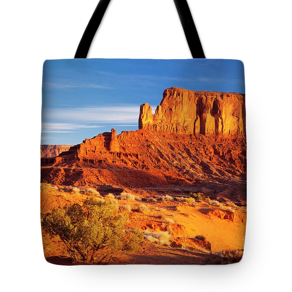 America Tote Bag featuring the photograph First light over Sentinel Mesa #2 by Brian Jannsen