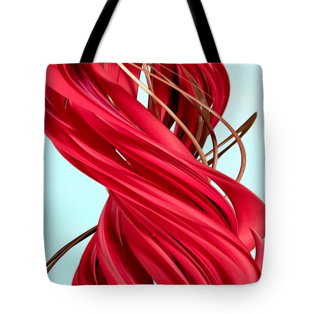 Design Tote Bag featuring the photograph Flowers, Digital Streak Image #2 by Ted Kinsman