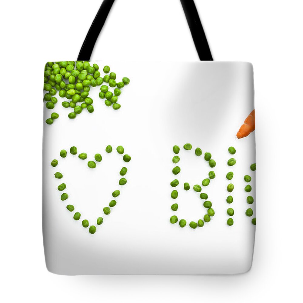 Green Tote Bag featuring the photograph I love Bio #2 by Joana Kruse