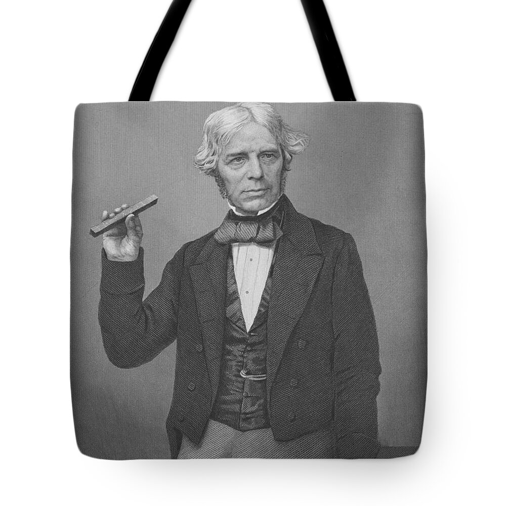 Michael Faraday Tote Bag featuring the photograph Michael Faraday, English Physicist #2 by Science Source