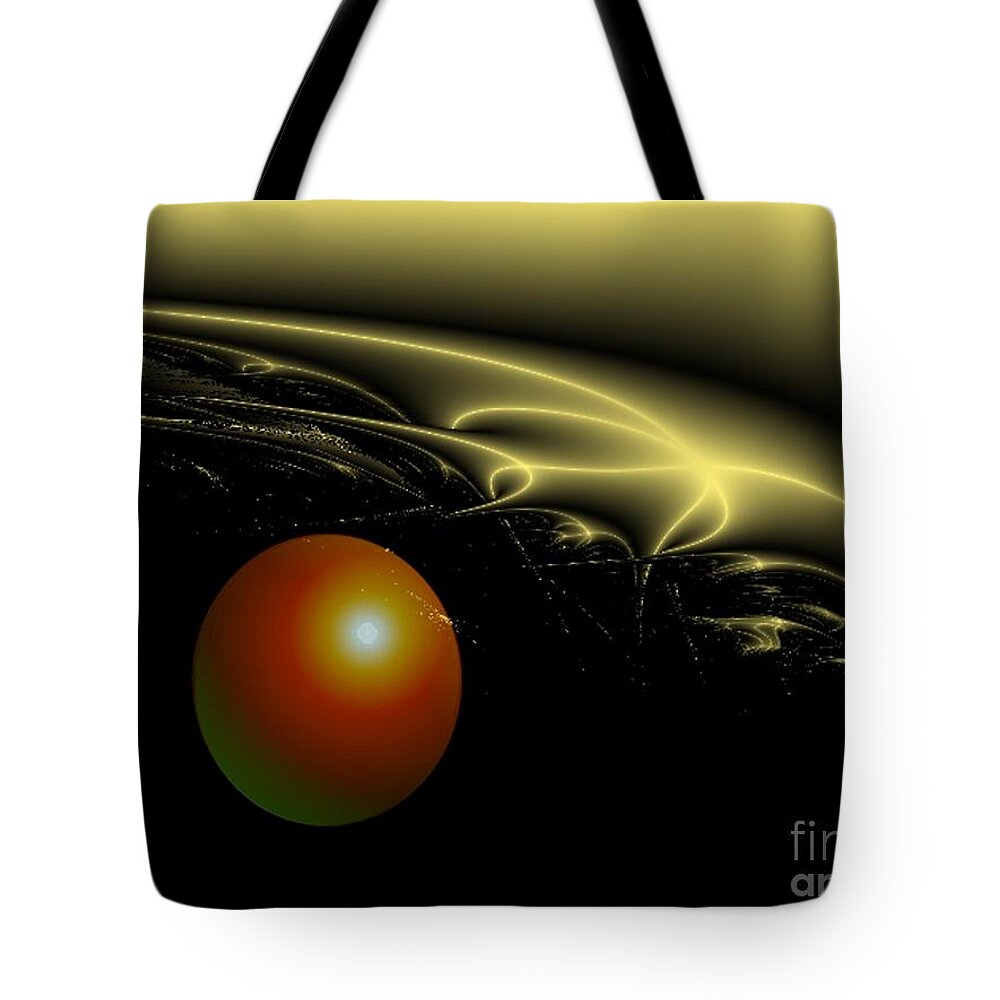 Sun Tote Bag featuring the digital art A Star was Born, from the Serie Mystica by Eva-Maria Di Bella