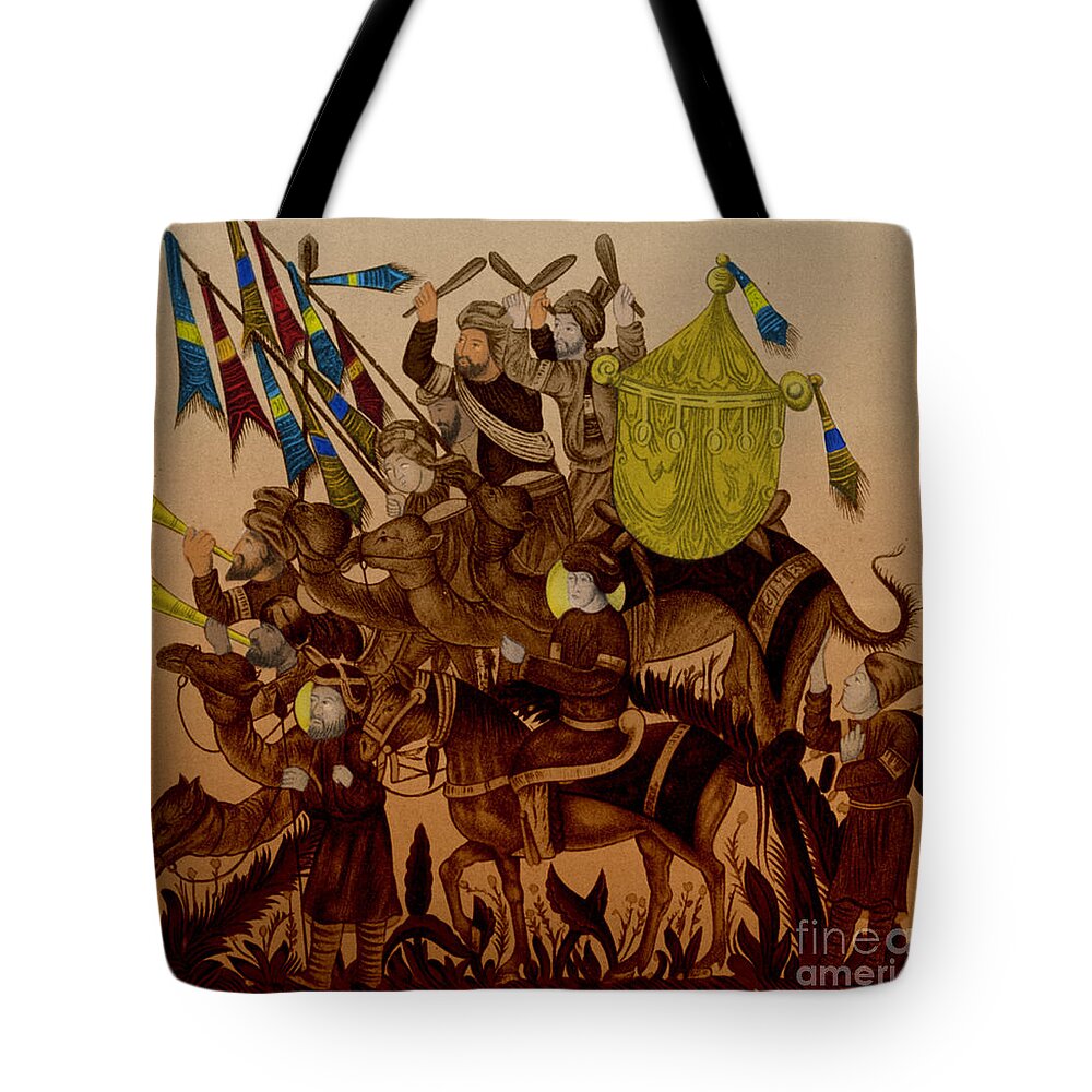 Muslim Tote Bag featuring the photograph Turkish Muslims The Crusades #3 by Photo Researchers