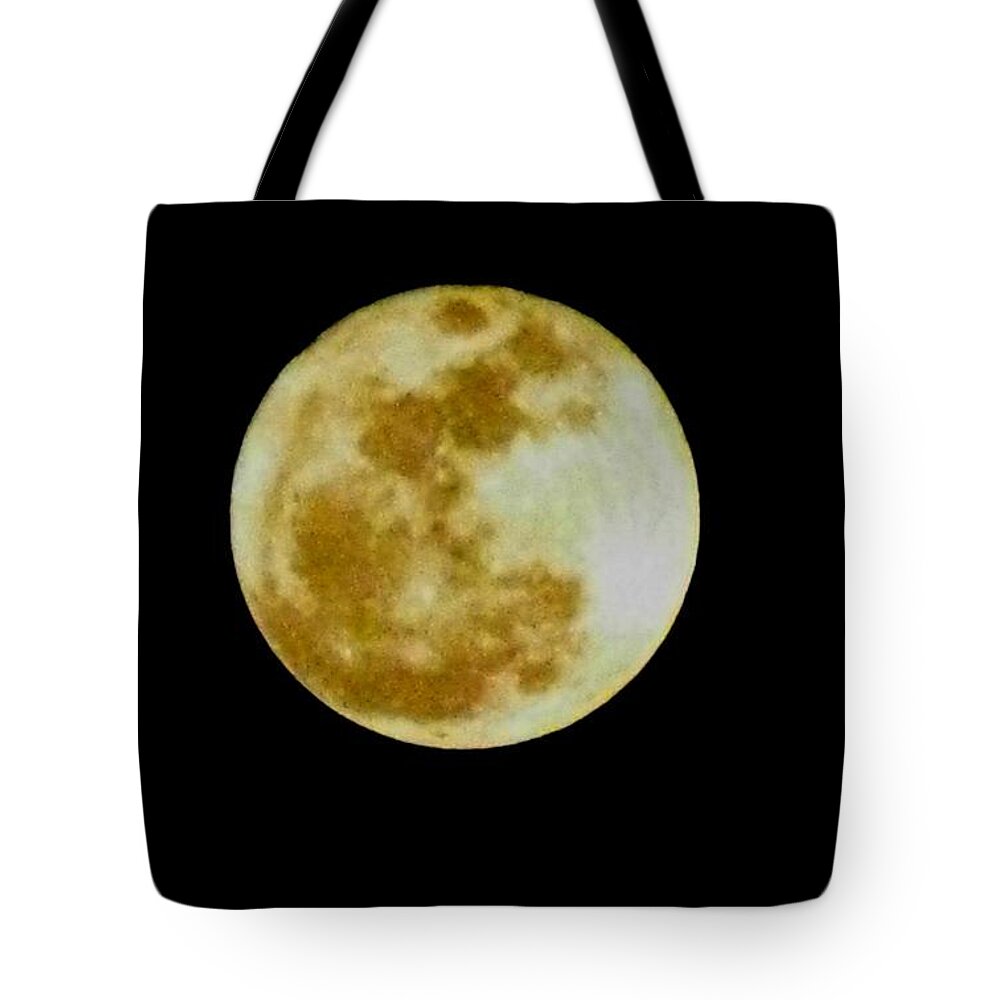 Moon Tote Bag featuring the photograph 2011 Full Moon by Maria Urso