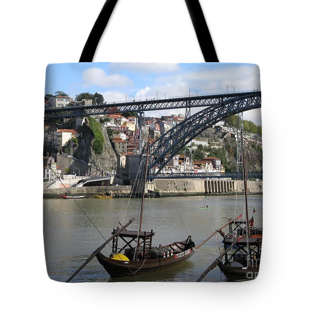 Architecture Tote Bag featuring the photograph Douro River #3 by Arlene Carmel