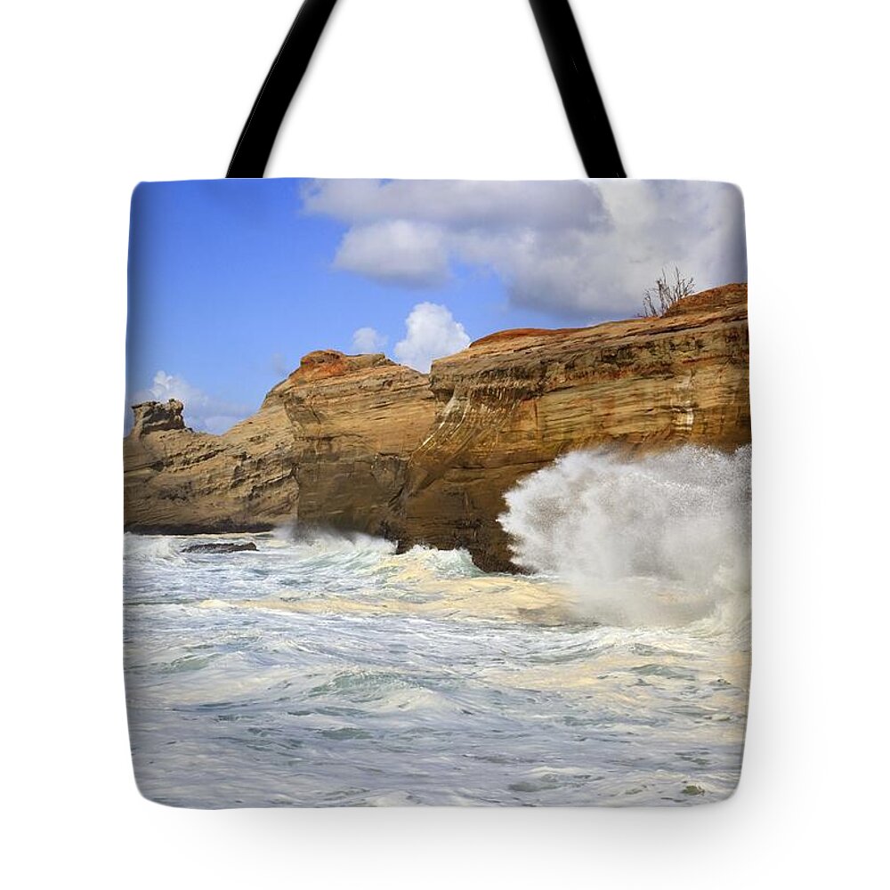 Crash Tote Bag featuring the photograph Pacific City, Oregon, United States Of #3 by Craig Tuttle