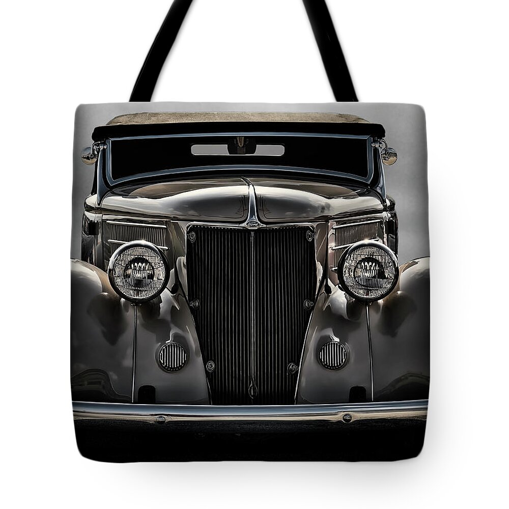 Transportation. Vintage Tote Bag featuring the digital art '36 Ford Convertible Coupe by Douglas Pittman