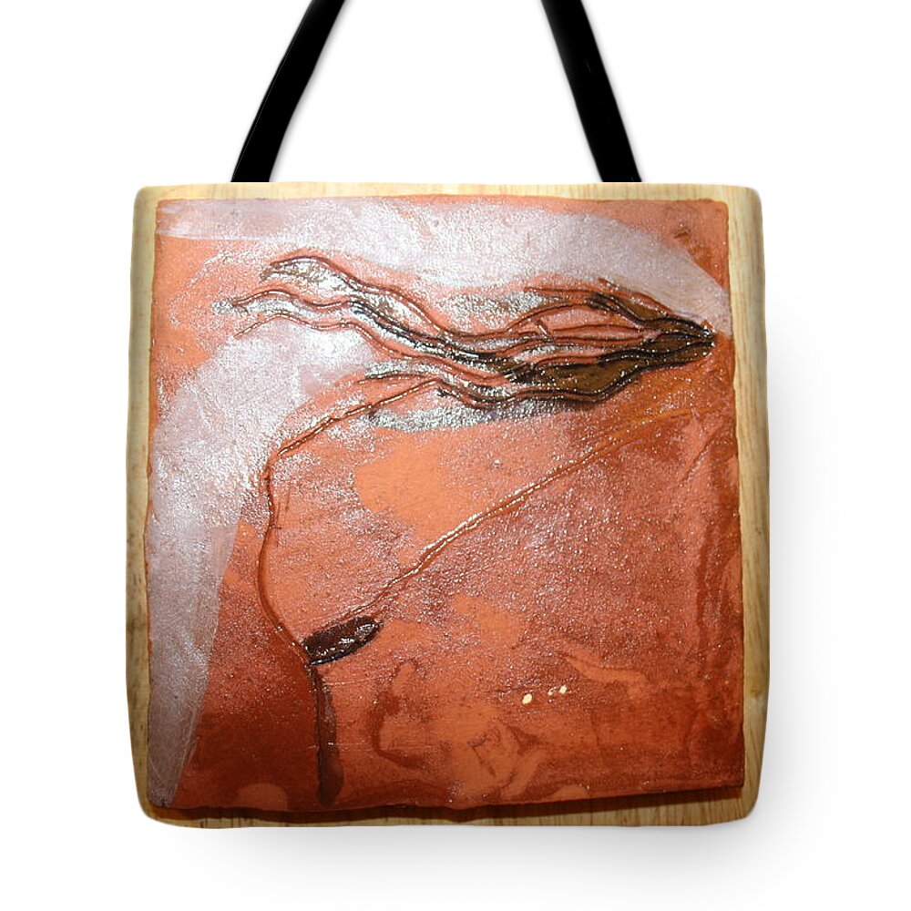 Jesus Tote Bag featuring the ceramic art Dreams - tile #4 by Gloria Ssali