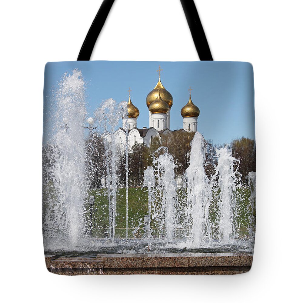 Fountain Tote Bag featuring the photograph Fountain #4 by Evgeny Pisarev