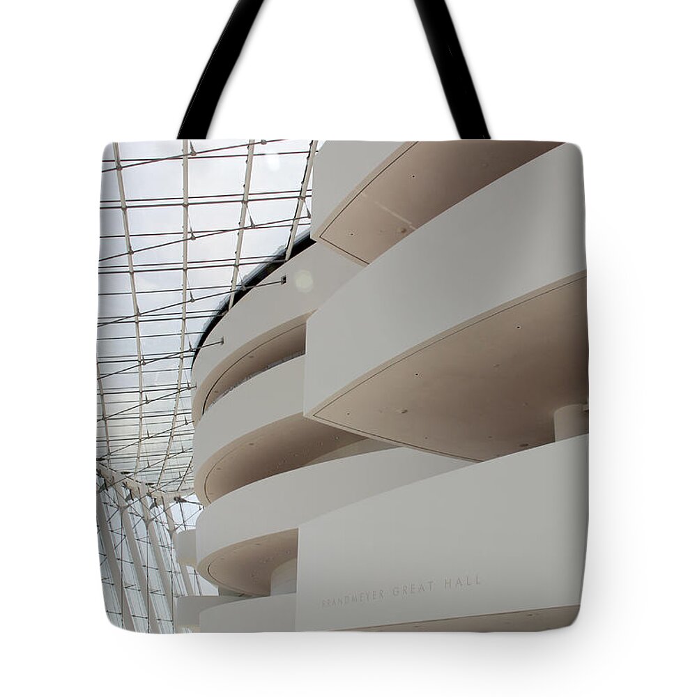 Abstract Building Tote Bag featuring the photograph Kauffman Center for Performing Arts by Mike McGlothlen