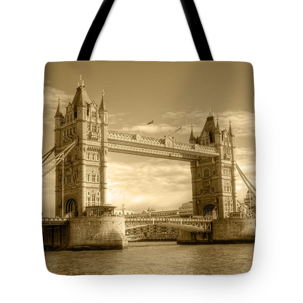 Tower Bridge Tote Bag featuring the photograph Tower Bridge #4 by Chris Day