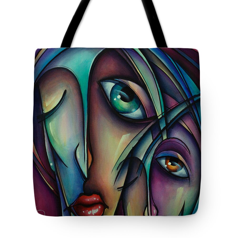 Figurative Tote Bag featuring the painting Urban Expressions #4 by Michael Lang