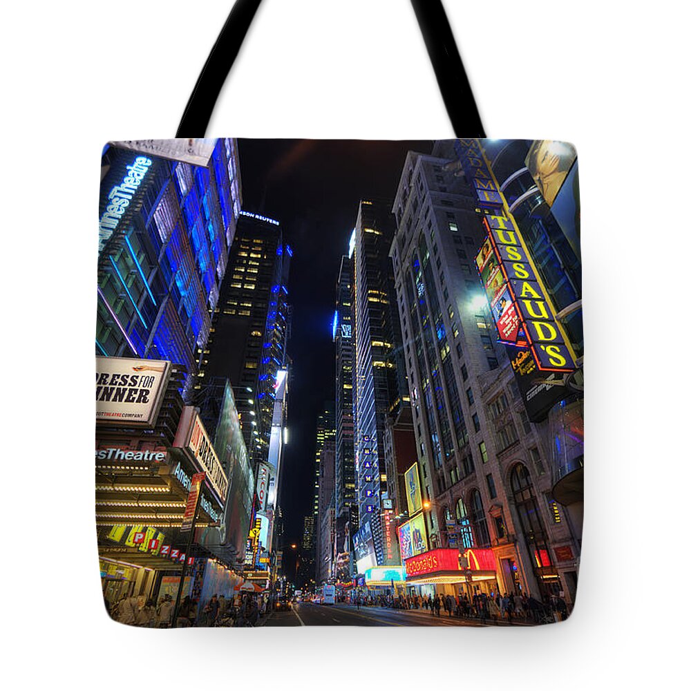 Art Tote Bag featuring the photograph 42nd Street - NYC by Yhun Suarez