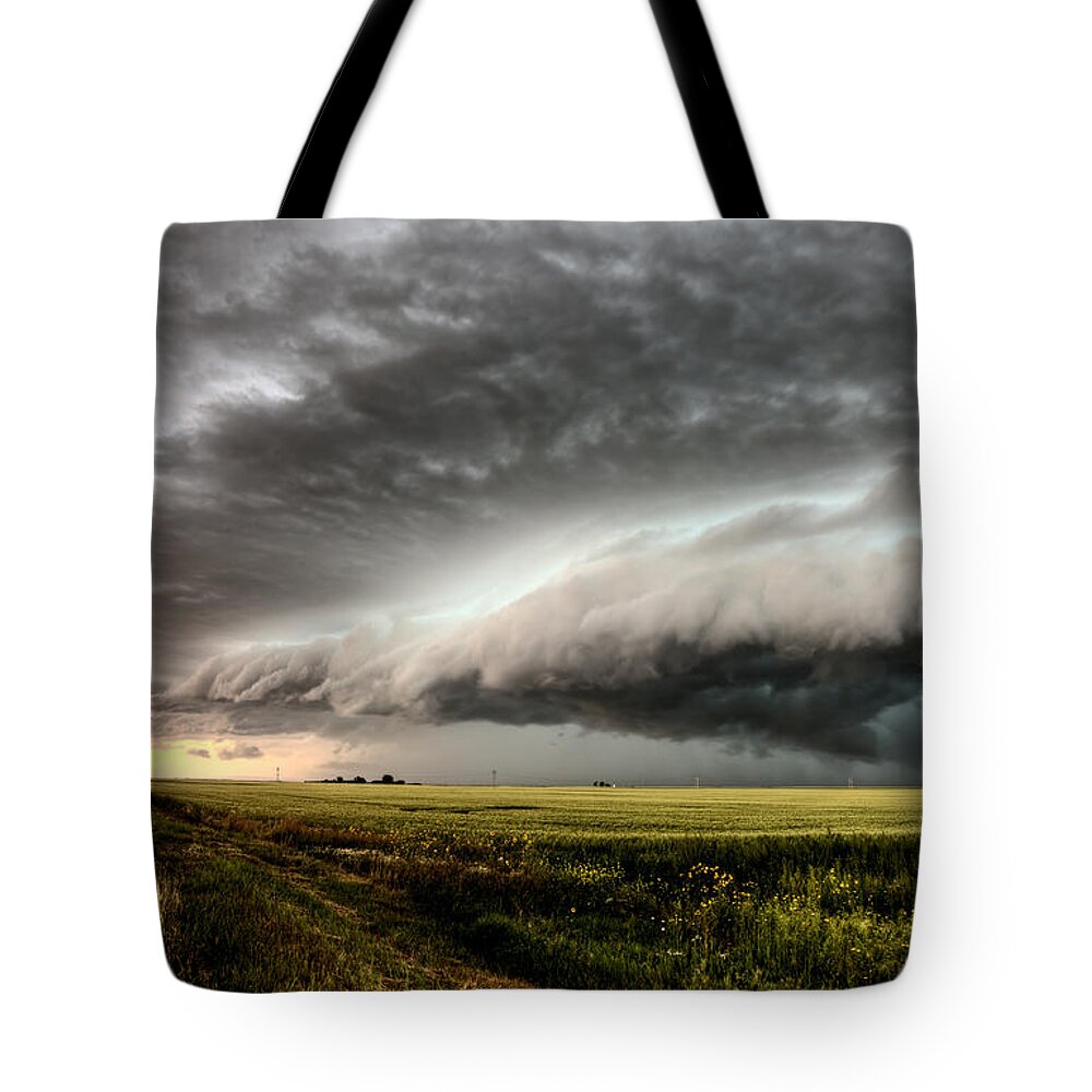 Storm Tote Bag featuring the photograph Storm Clouds Saskatchewan #44 by Mark Duffy
