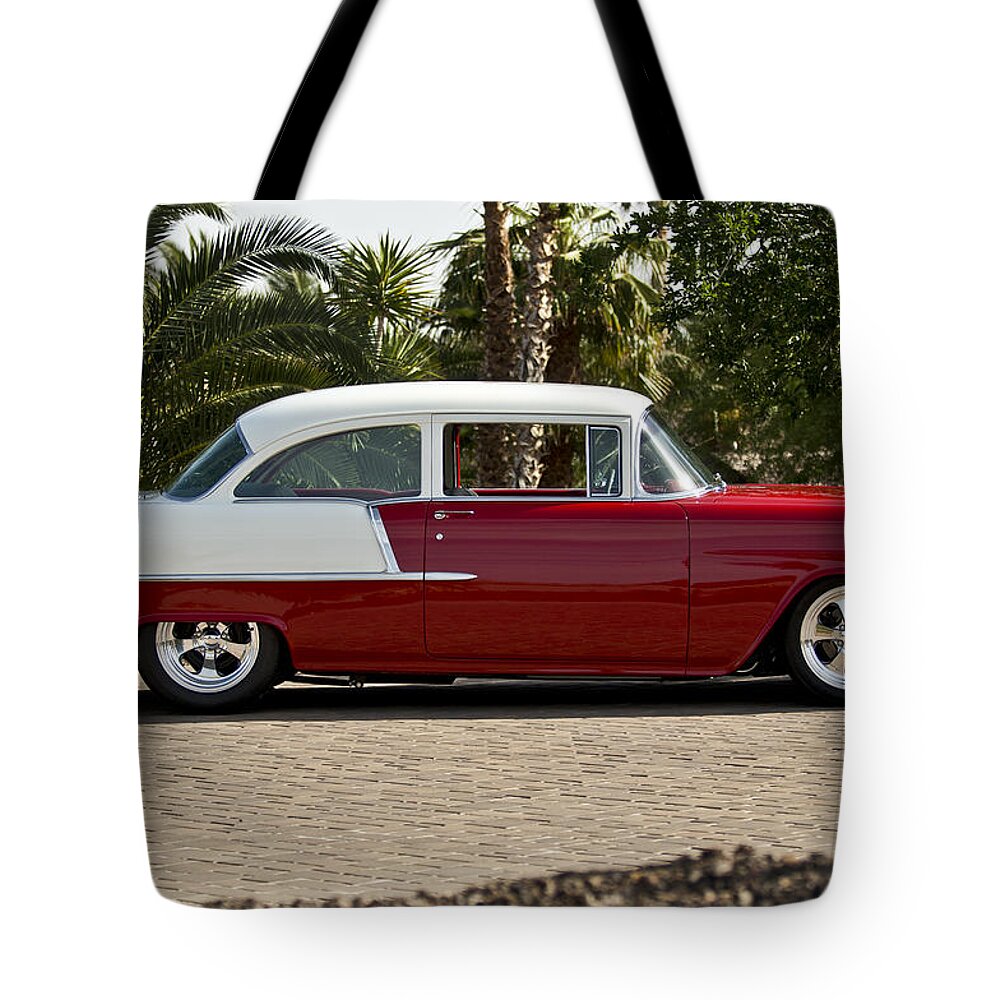 1955 Chevrolet 210 Tote Bag featuring the photograph 1955 Chevrolet 210 #5 by Jill Reger