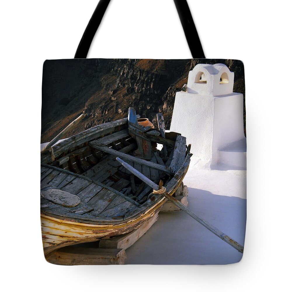 Coletteguggenheim Tote Bag featuring the photograph Santorini Greece by Colette V Hera Guggenheim