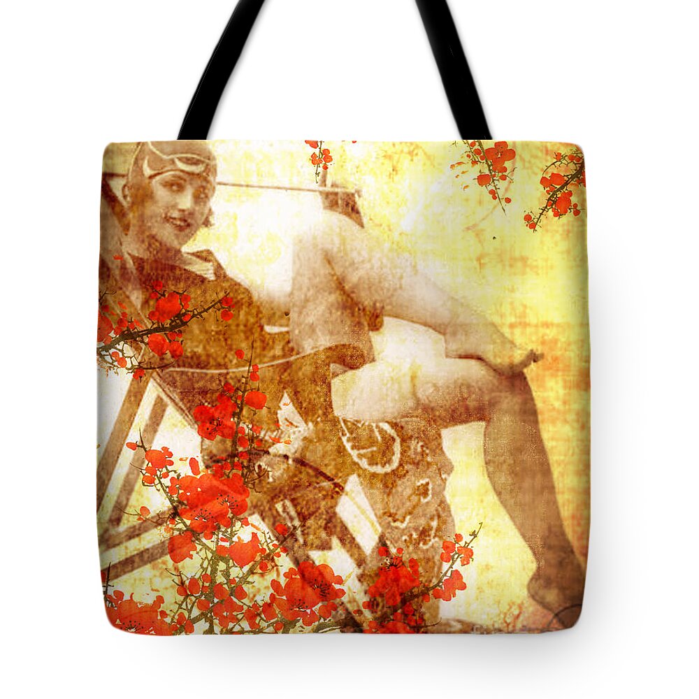 Nostalgic Seduction Tote Bag featuring the photograph Winsome Woman #54 by Chris Andruskiewicz