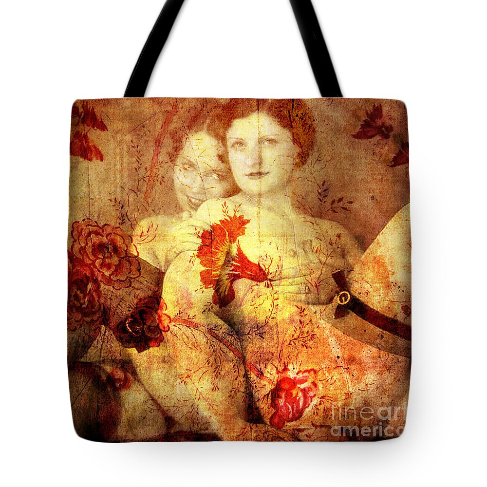 Nostalgic Seduction Tote Bag featuring the photograph Winsome Women #9 by Chris Andruskiewicz