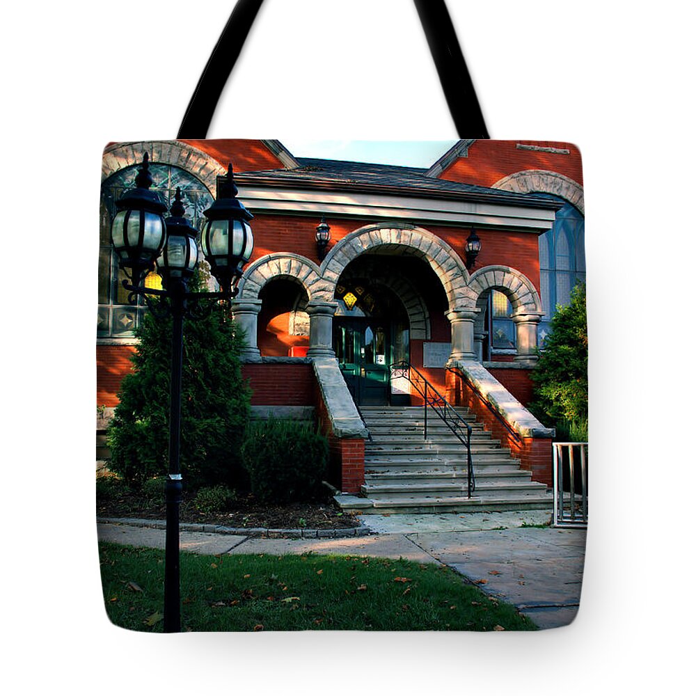 Lepper Library Tote Bag featuring the photograph A Different View by Michelle Joseph-Long