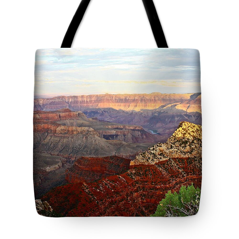 Grand Canyon Tote Bag featuring the photograph A Grand Evening by Diana Hatcher