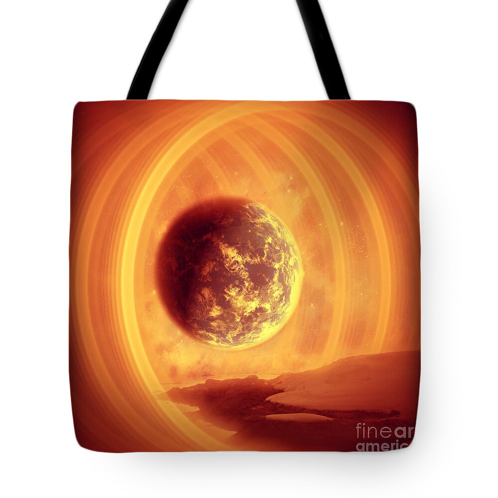 Digital Canvas Prints Tote Bag featuring the digital art A Whole New World by Ester McGuire