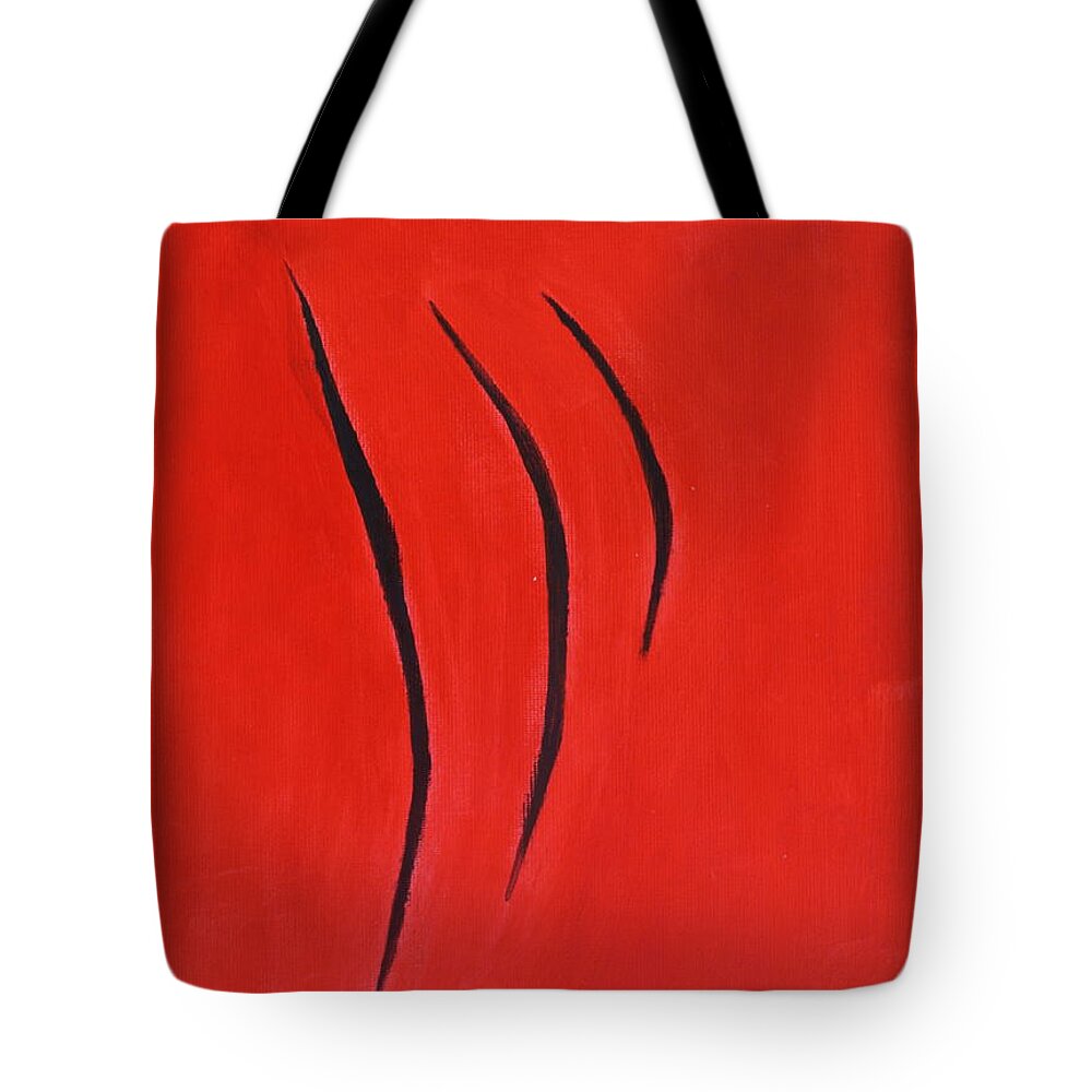 Abstract Tote Bag featuring the painting Abstract 8 by Roger Cummiskey