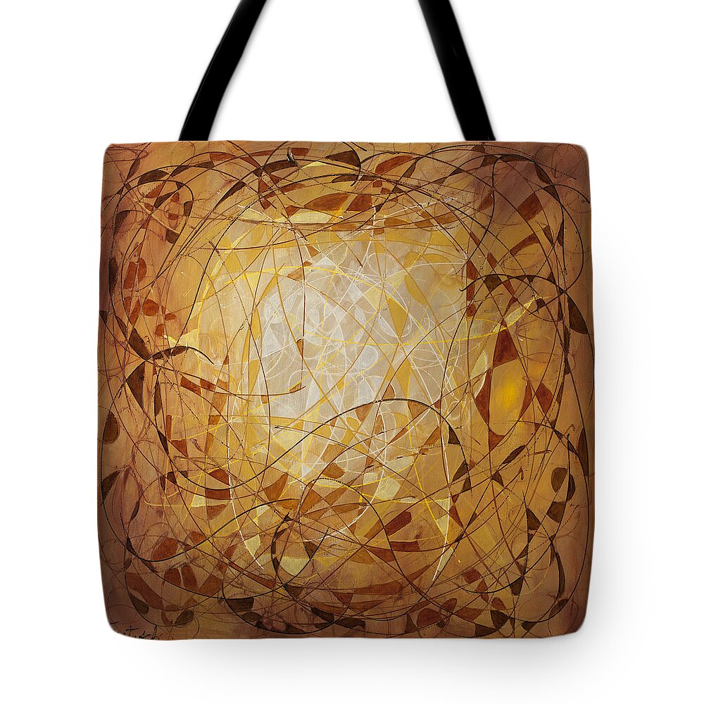 Abstract Tote Bag featuring the painting Abstract Art Eleven by Lynne Taetzsch