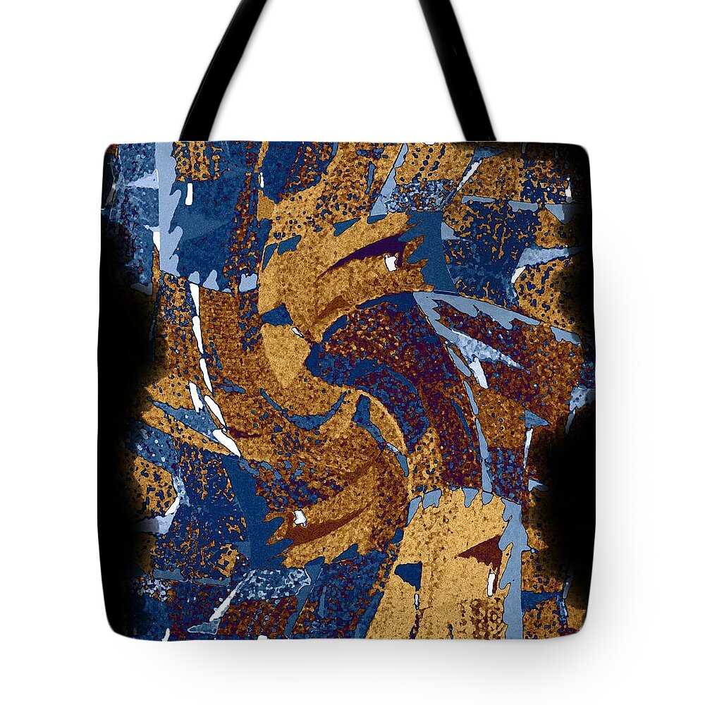 Abstract Fusion Tote Bag featuring the digital art Abstract Fusion 47 by Will Borden