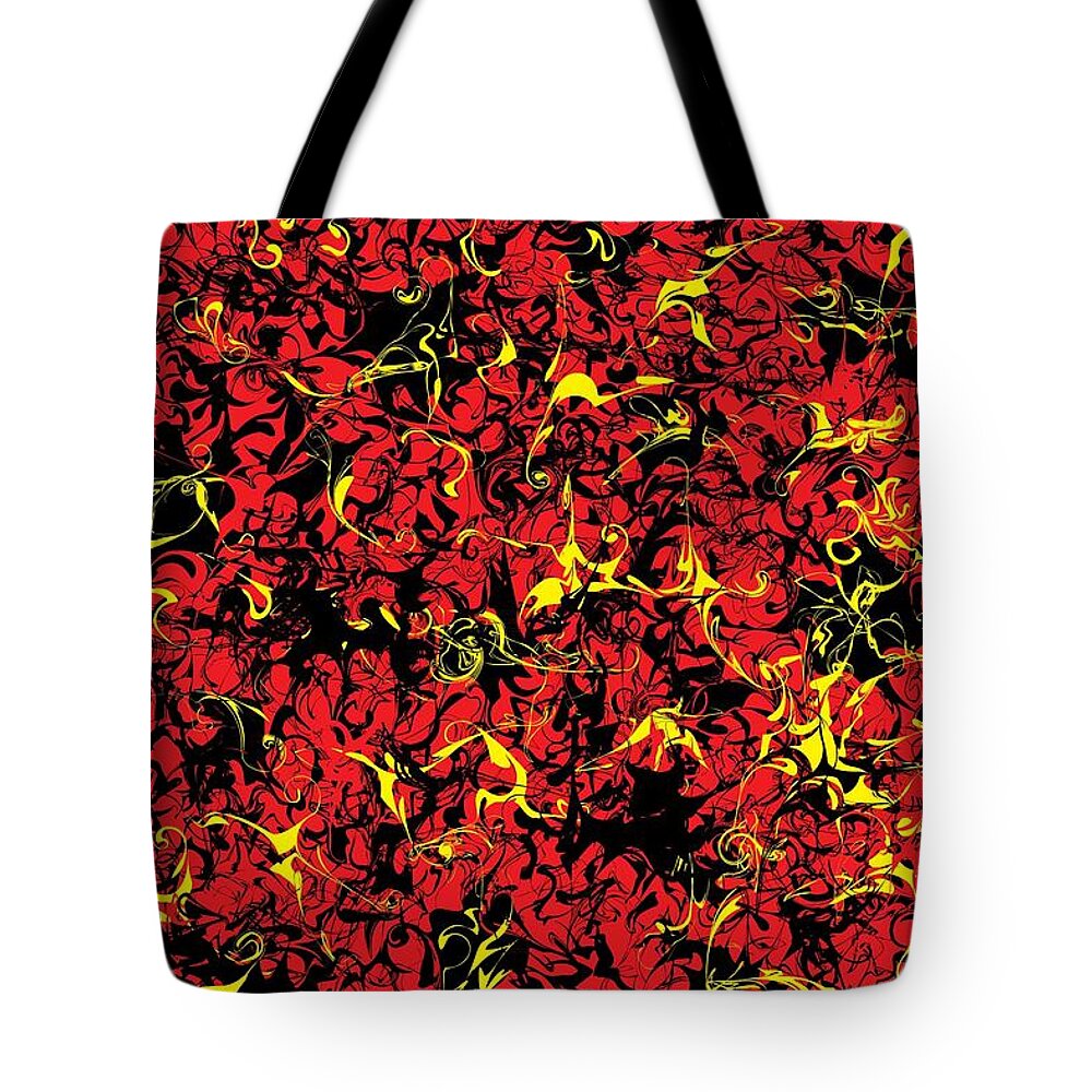 Abstract Tote Bag featuring the digital art Abstract by John Crothers