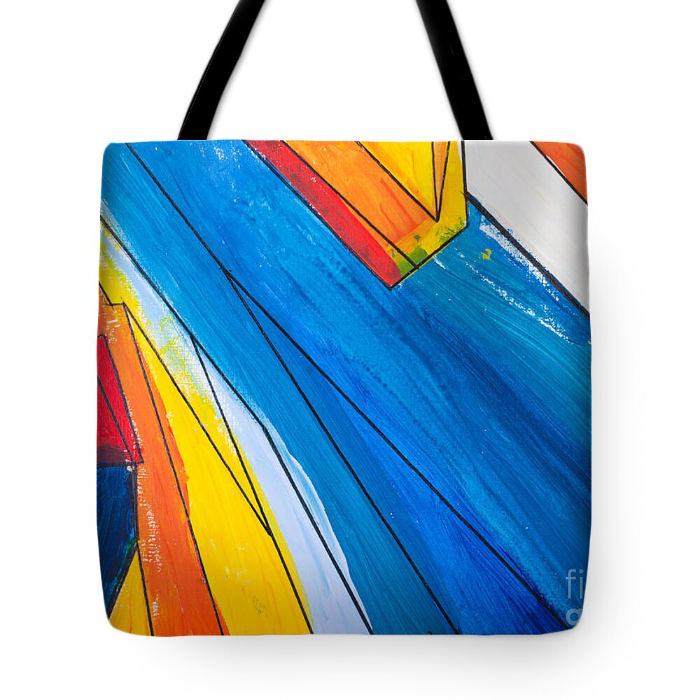 Abstract Tote Bag featuring the painting Abstract painting by Simon Bratt