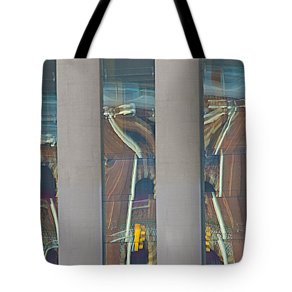 Abstract Tote Bag featuring the photograph Abstract Reflection 34 by Richard Henne
