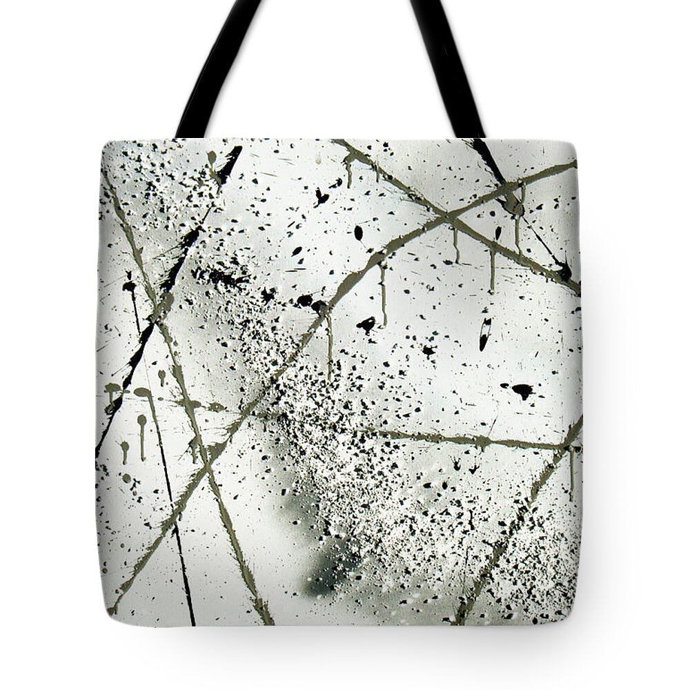 Abstract Tote Bag featuring the painting Abstract Remnants of the Big Bang by Chriss Pagani