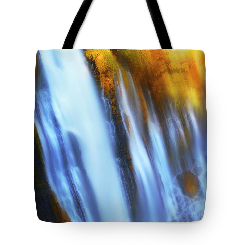 Abstract Photograph Tote Bag featuring the photograph Abstract Waterfalls by Keith Kapple