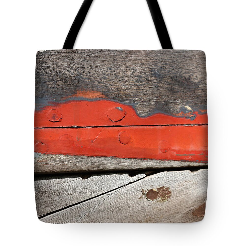 Abstract Tote Bag featuring the photograph Abstract With Red by Todd Blanchard
