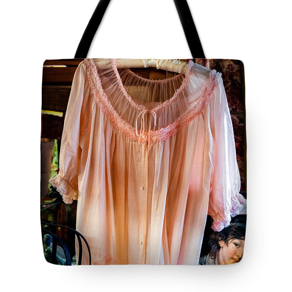 Night Gown Tote Bag featuring the photograph Admiring the Gown by Christopher Holmes