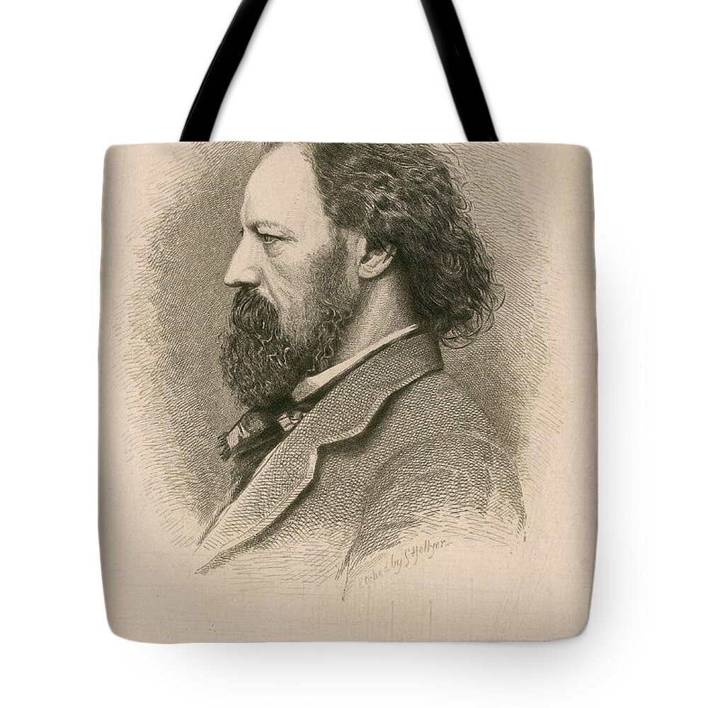 Alfred Tennyson Tote Bag featuring the photograph Alfred, Lord Tennyson, English Poet by Photo Researchers