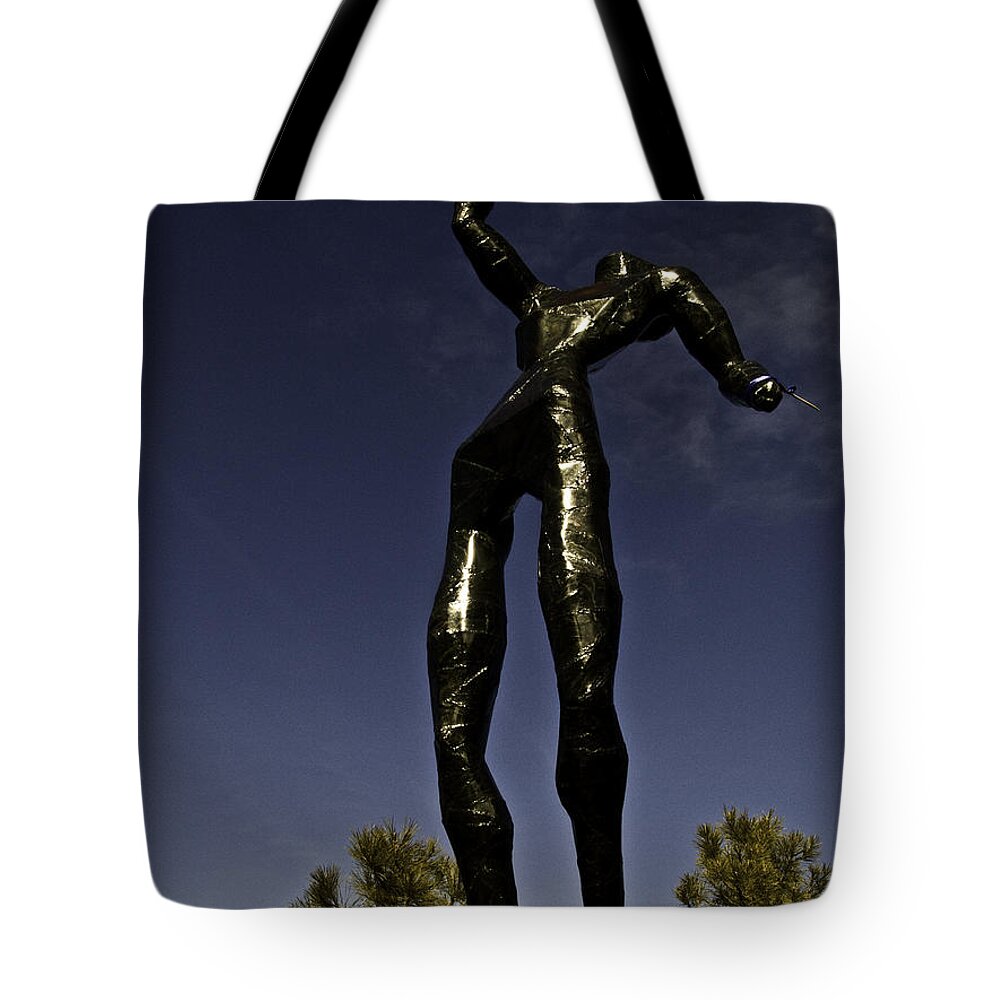 Sculpture Tote Bag featuring the photograph All Wounded Warriors by Betty Depee
