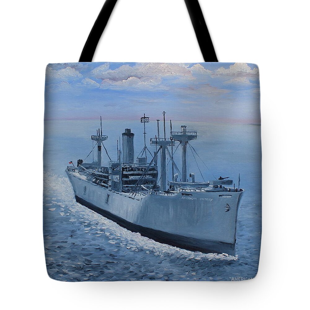 American Victory Tote Bag featuring the painting American Victory by Larry Whitler