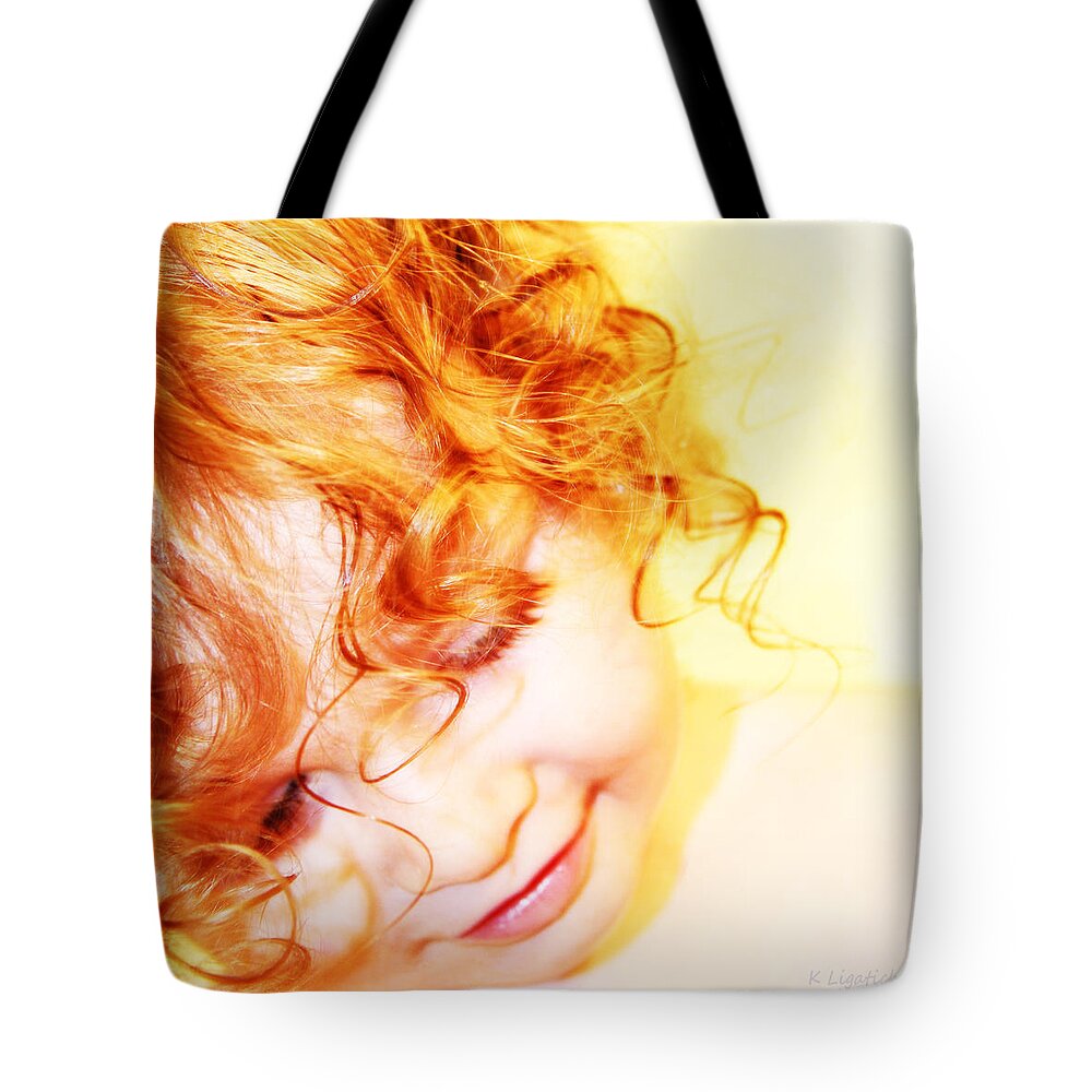Child Tote Bag featuring the photograph An Angels Smile by Kerri Ligatich