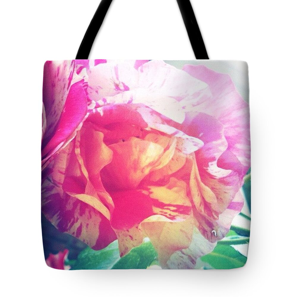 Floralstyles_gf Tote Bag featuring the photograph And Then The #sun Came Out #flowers by Anna Porter