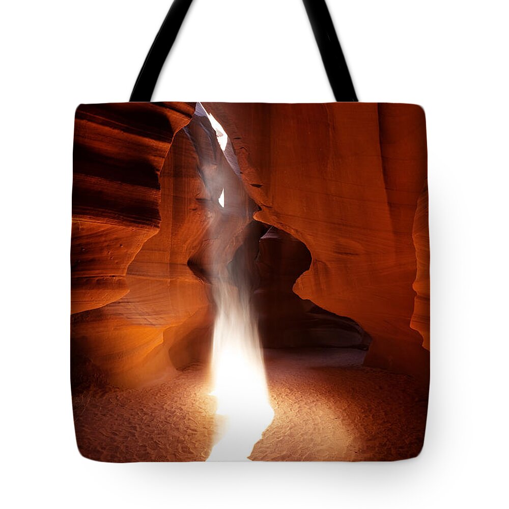 Antelope Canyon Tote Bag featuring the photograph Antelope Canyon bonfire by Sylvia J Zarco