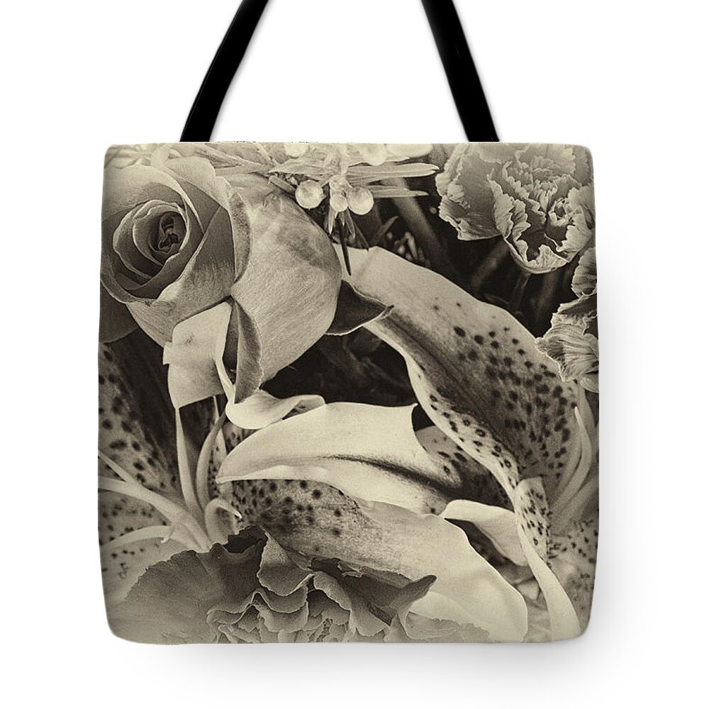Flowers Tote Bag featuring the photograph Antique Bouquet by Sue Capuano