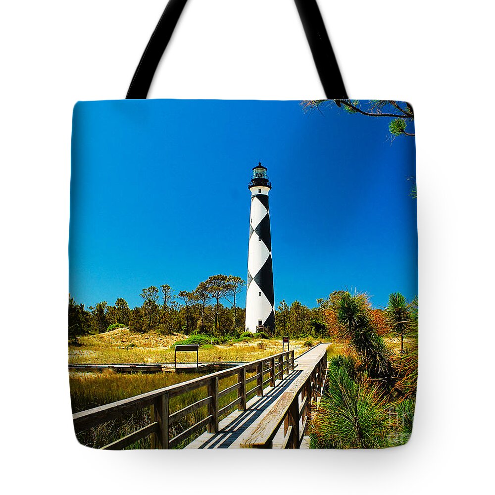 Architecture Tote Bag featuring the photograph Approach to Cape Lookout by Nick Zelinsky Jr