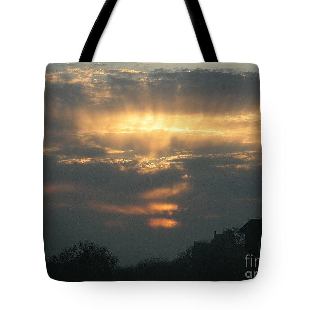 Sunset Tote Bag featuring the photograph April 10 2008 by Mark Gilman