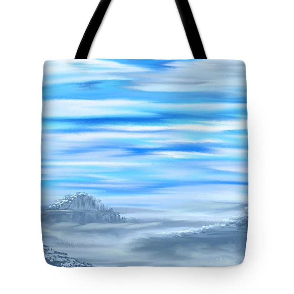 Digital Painting Tote Bag featuring the digital art Arctic Melody by Barbara Burns