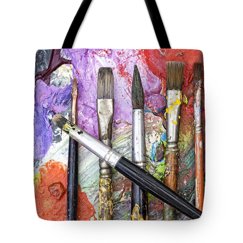 Art Tote Bag featuring the photograph Art Is Messy 6 by Carol Leigh